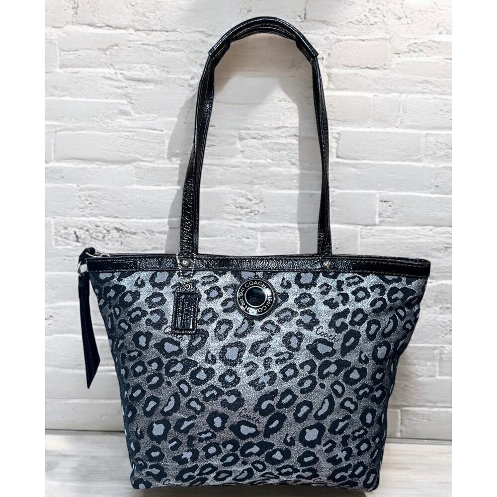 Coach F21061 Metallic Ocelot Tote Bag